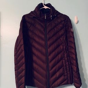 Michael Kors maroon down jacket